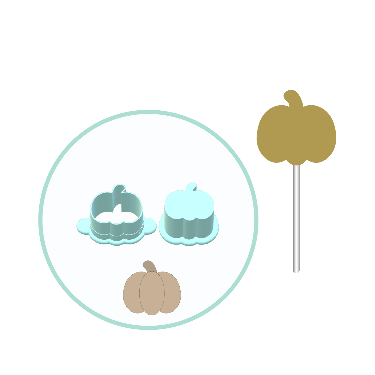 Fall Pumpkin Cake Pop Mold | Deluxe Cutter, Popper