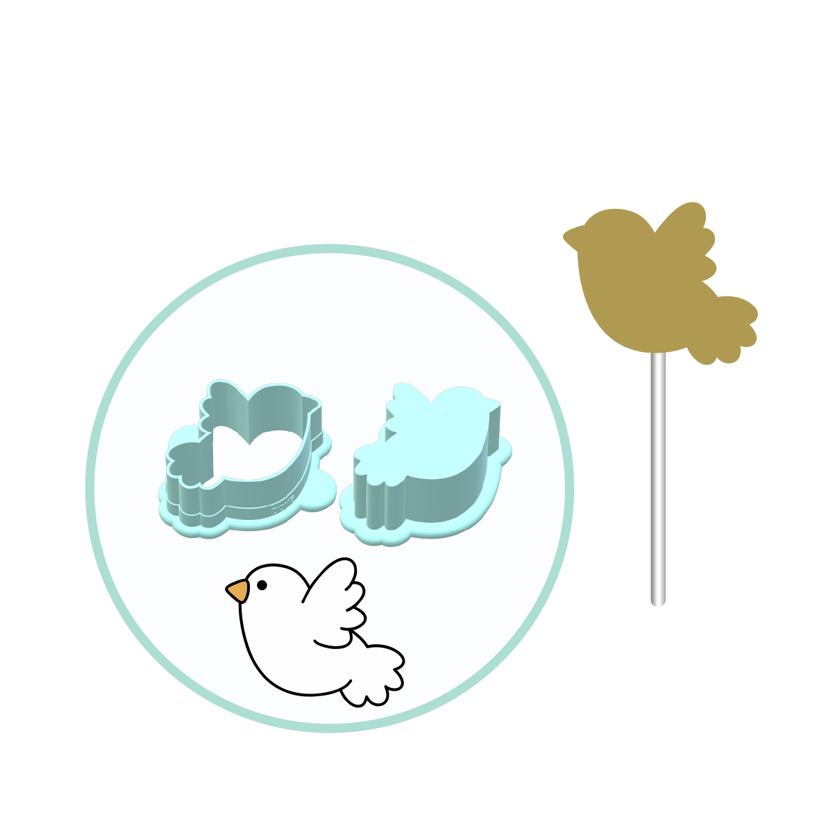 Dove Cake Pop Mold | Deluxe Cutter, Popper