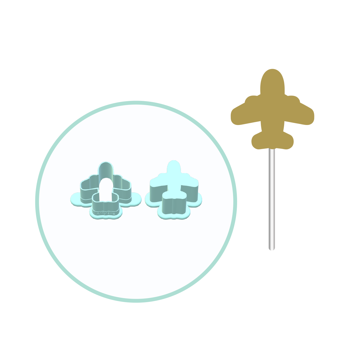 Airplane Cake Pop Mold | Deluxe Cutter, Popper, and Tray Option