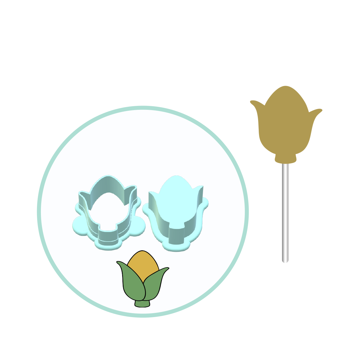 Corn Cake Pop Mold | Deluxe Cutter, Popper