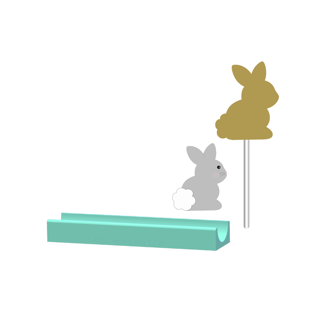 Rabbit Cake Pop Mold |Deluxe Cutter, Popper, and Tray Option