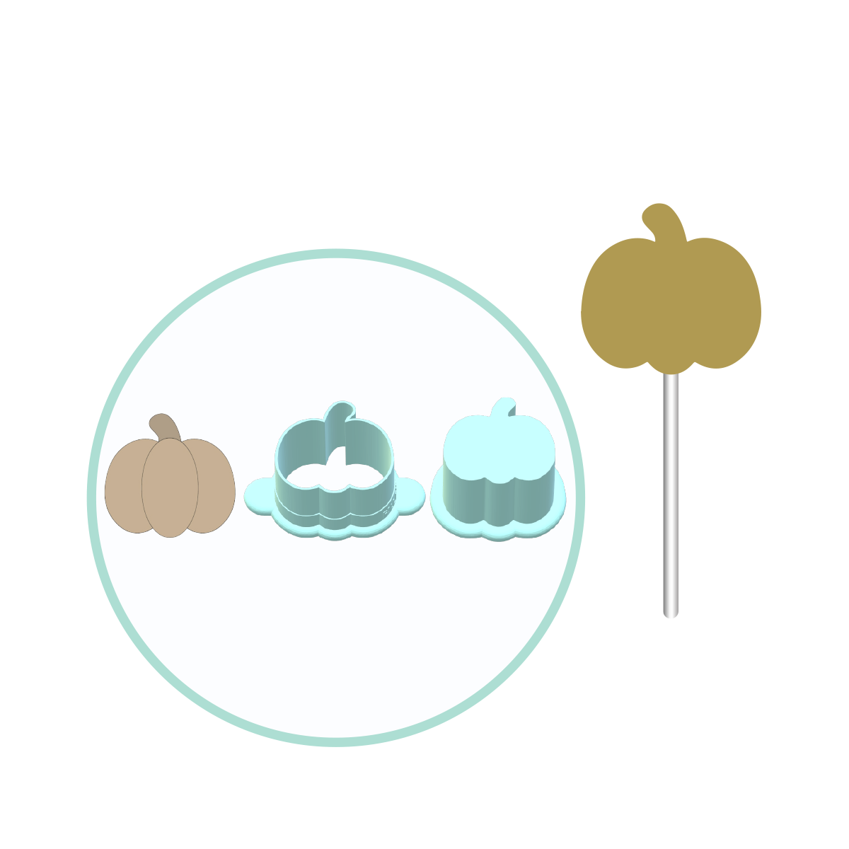 Fall Pumpkin Cake Pop Mold | Deluxe Cutter, Popper, and Tray Option