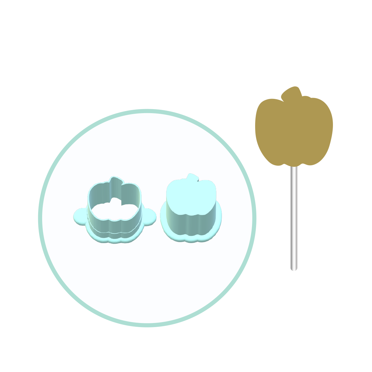 Apple Cake Pop Mold | Deluxe Cutter, Popper, and Tray Option