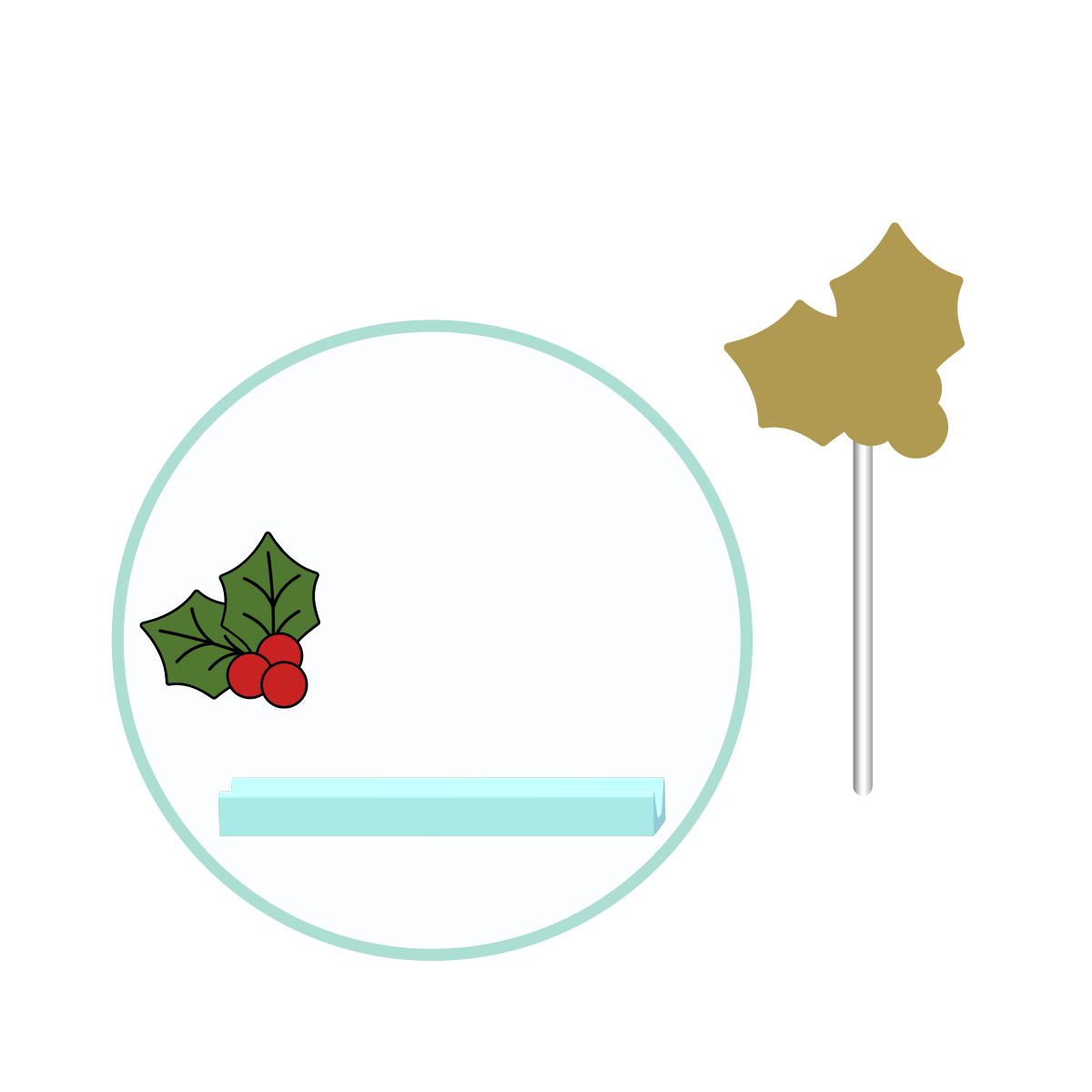 Holly Berry Cake Pop Mold | Deluxe Cutter, Popper, and Tray Option