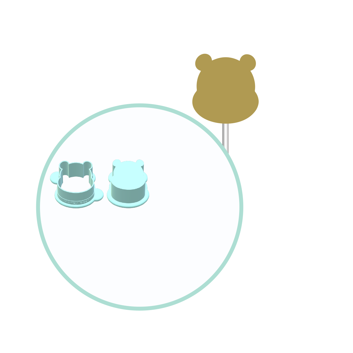 Honey Bear and Pot Cake Pop Mold | Deluxe Cutter, Popper, and Tray Option