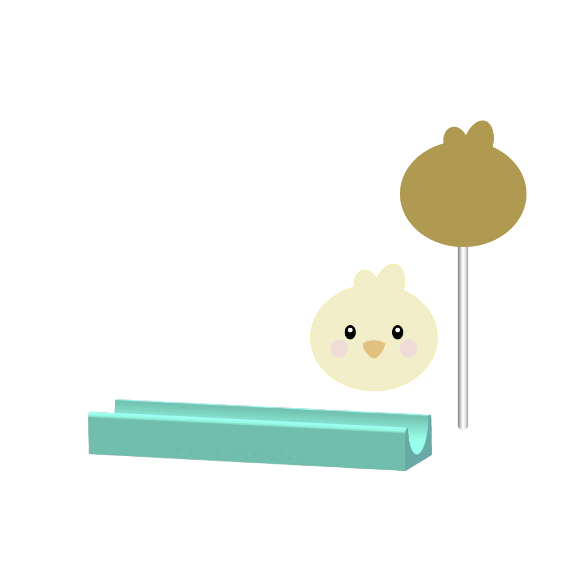 Easter Chick Face Cake Pop Mold |Deluxe Cutter, Popper, and Tray Option