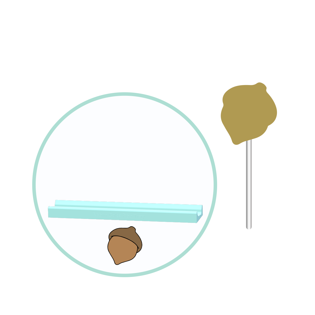 Acorn Cake Pop Mold | Deluxe Cutter, Popper, and Tray Option