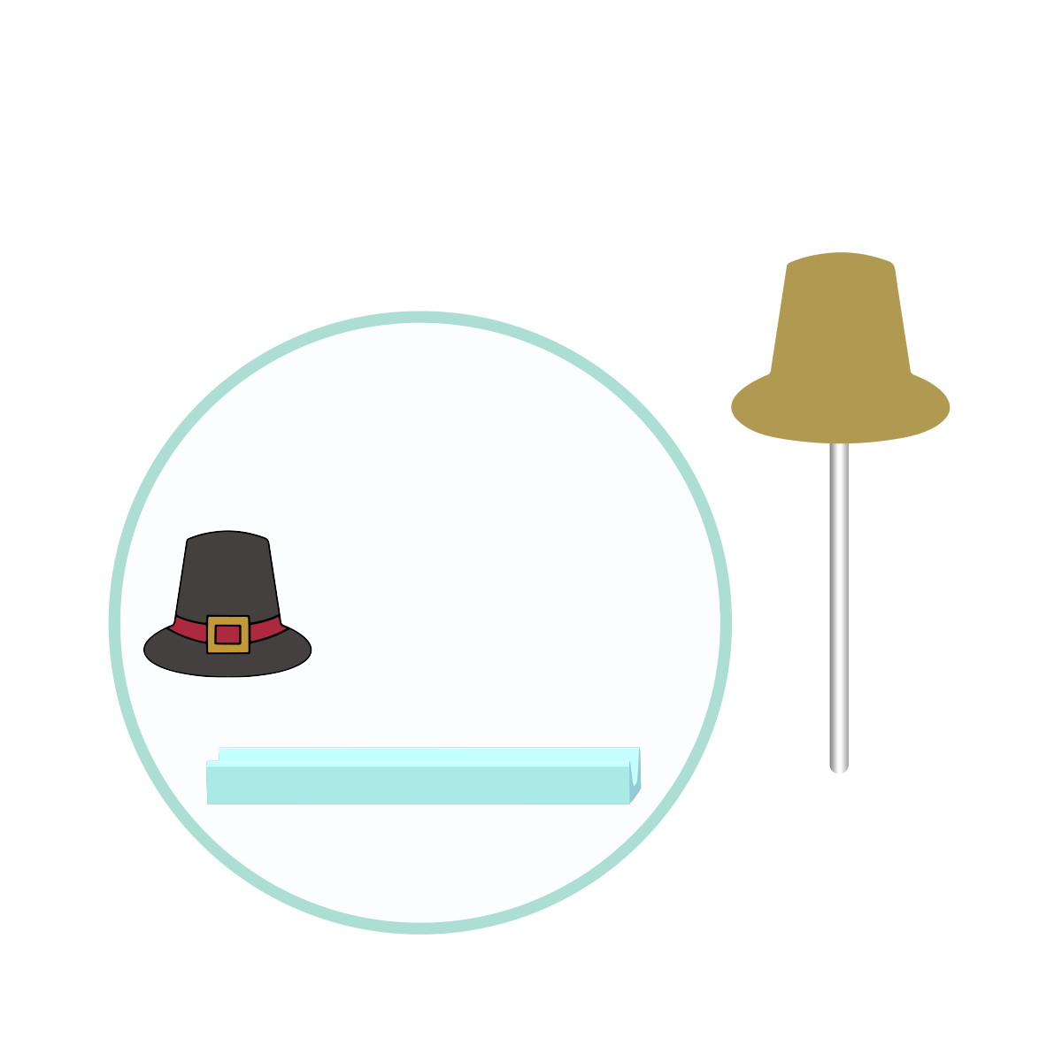 Pilgrim Hat Cake Pop Mold | Deluxe Cutter, Popper, and Tray Option