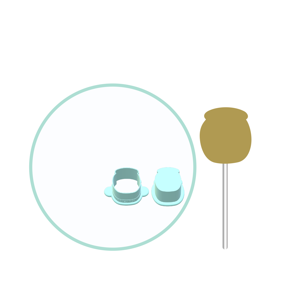 Honey Bear and Pot Cake Pop Mold | Deluxe Cutter, Popper, and Tray Option