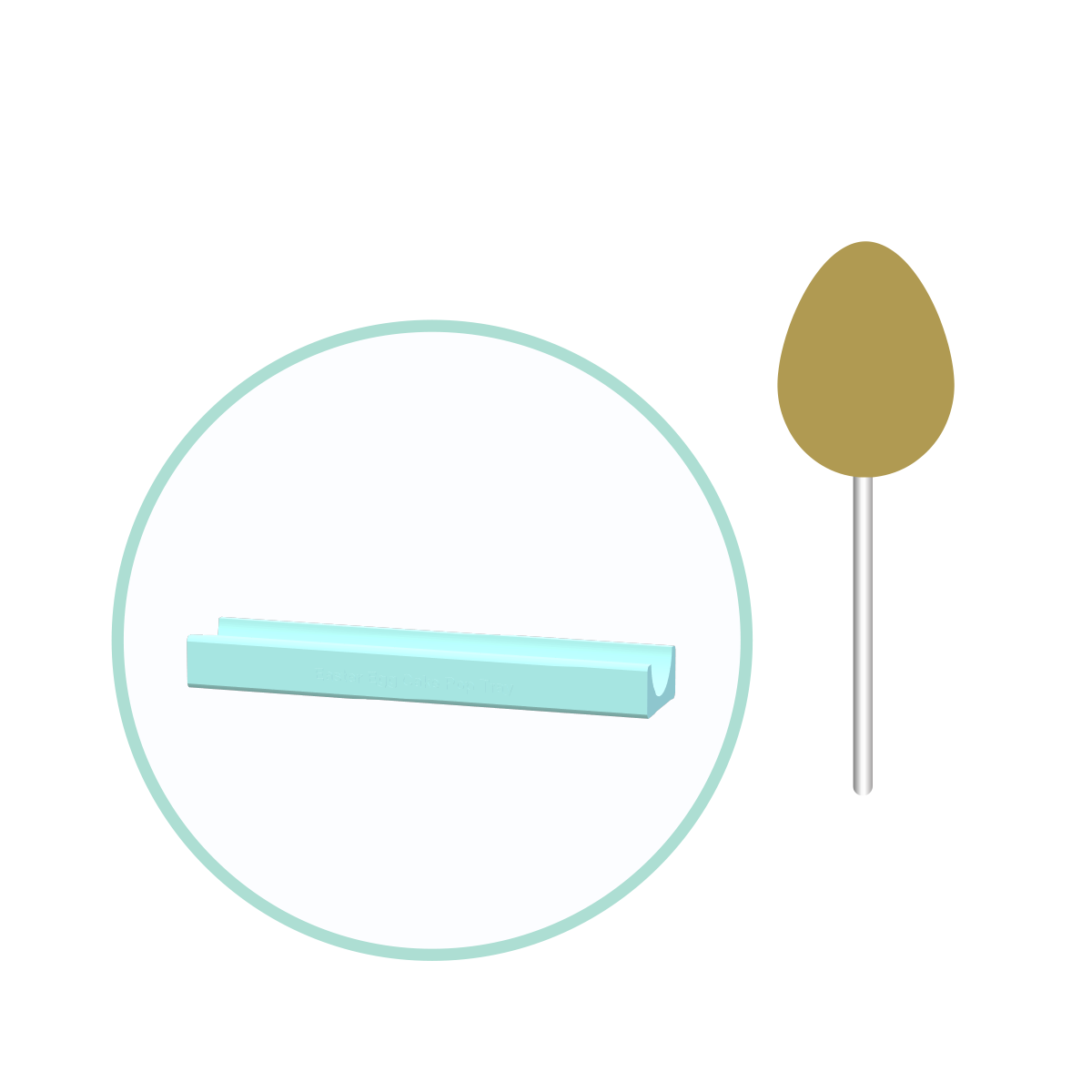 Easter Egg Cake Pop Mold | Deluxe Cutter, Popper, and Tray Option