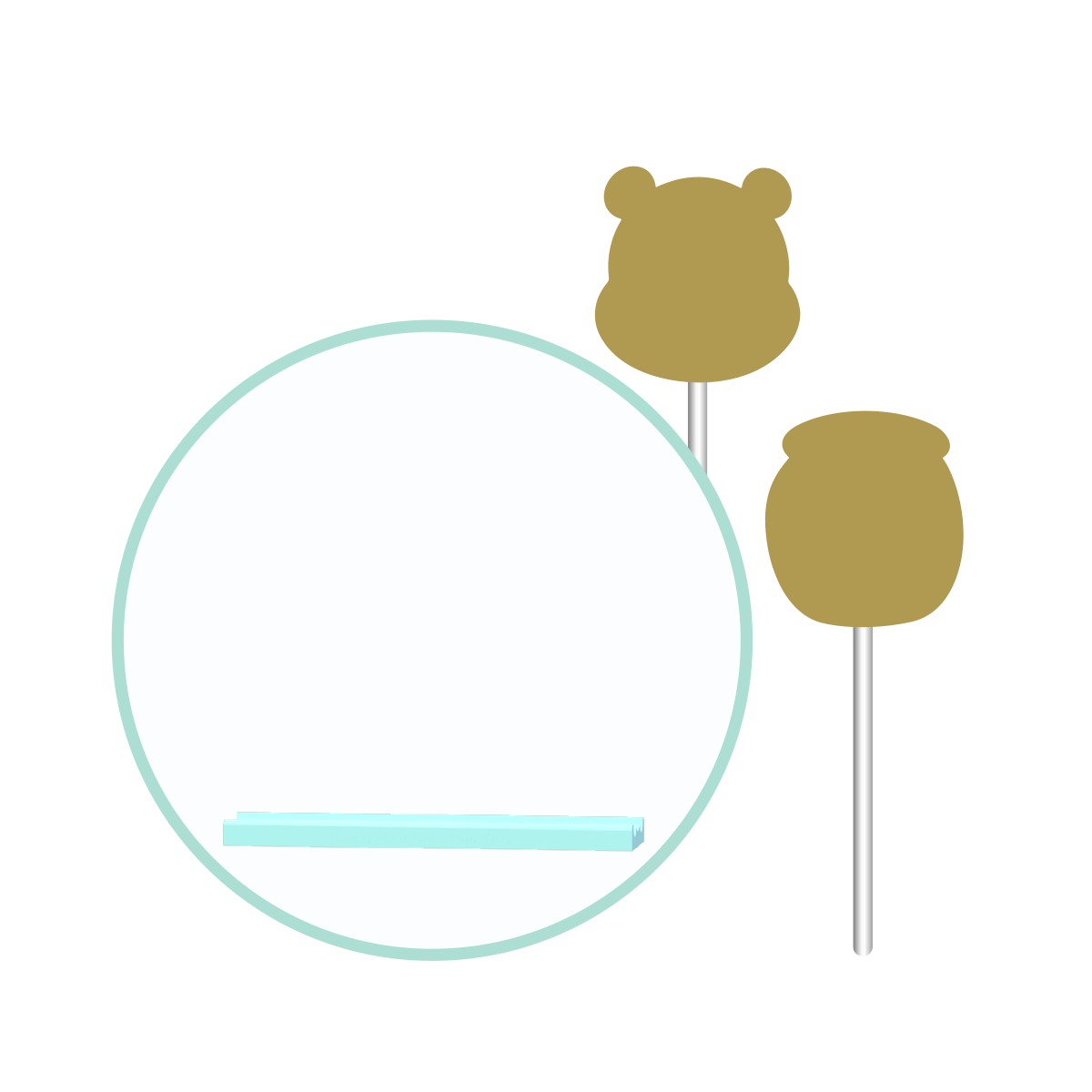 Honey Bear and Pot Cake Pop Mold | Deluxe Cutter, Popper, and Tray Option