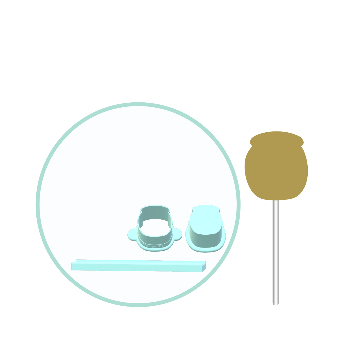 Honey Bear and Pot Cake Pop Mold | Deluxe Cutter, Popper, and Tray Option