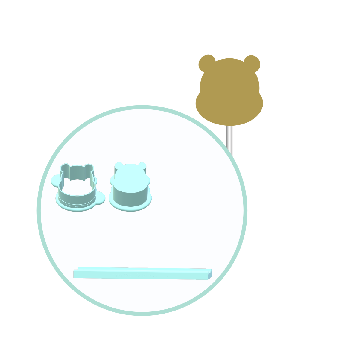 Honey Bear and Pot Cake Pop Mold | Deluxe Cutter, Popper, and Tray Option