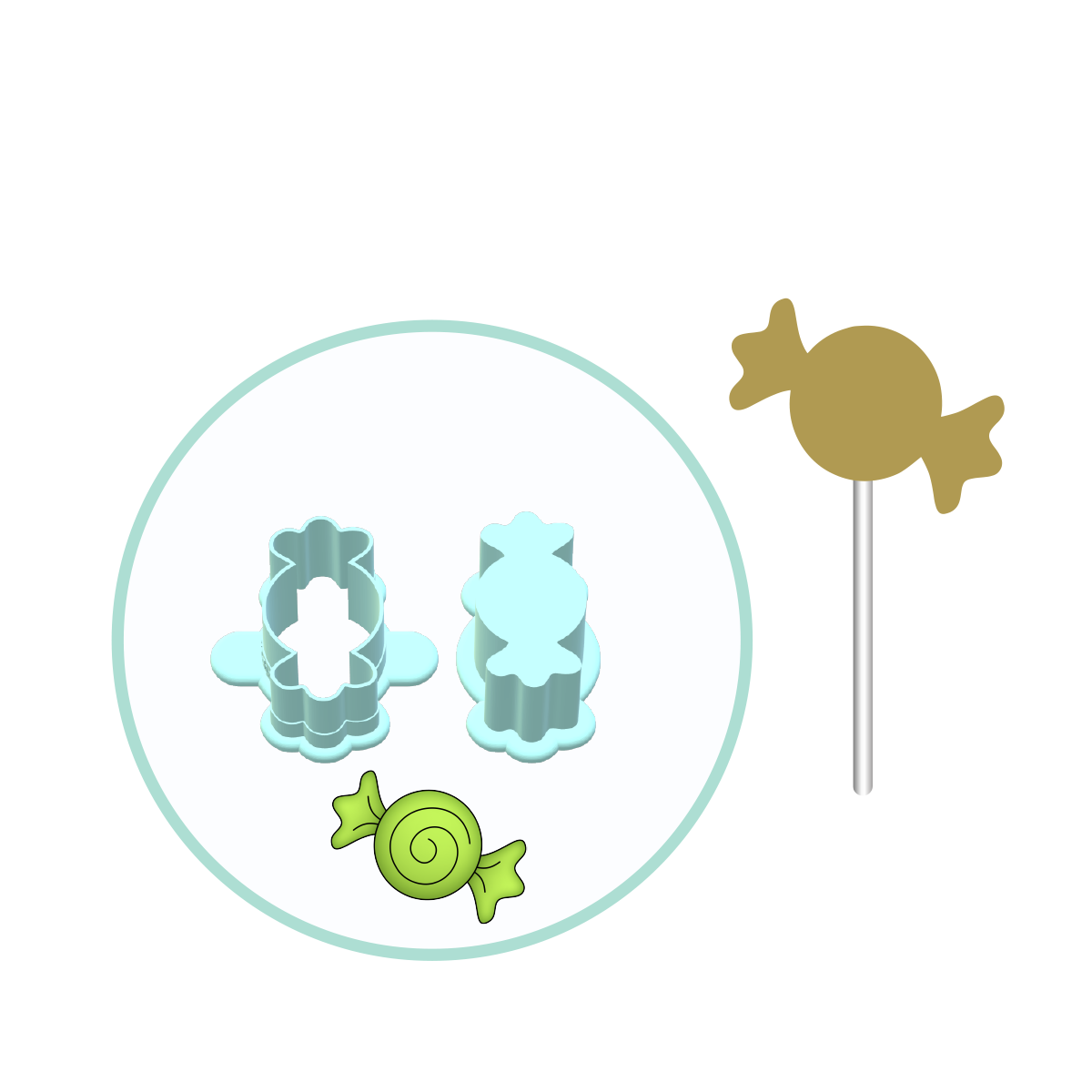 Candy Cake Pop Mold | Deluxe Cutter, Popper