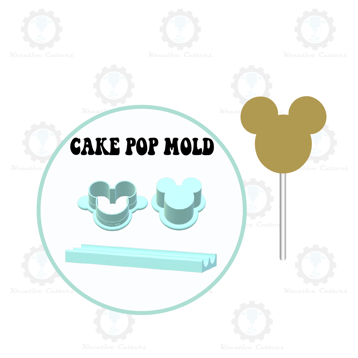 Mouse Cake Pop Mold | Deluxe Cutter, Popper, and Tray Option