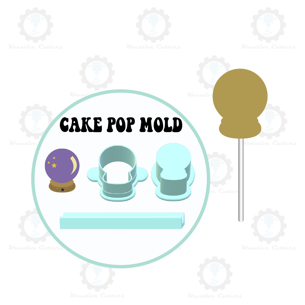 Crystal Ball Cake Pop Mold | Deluxe Cutter, Popper, and Tray Option