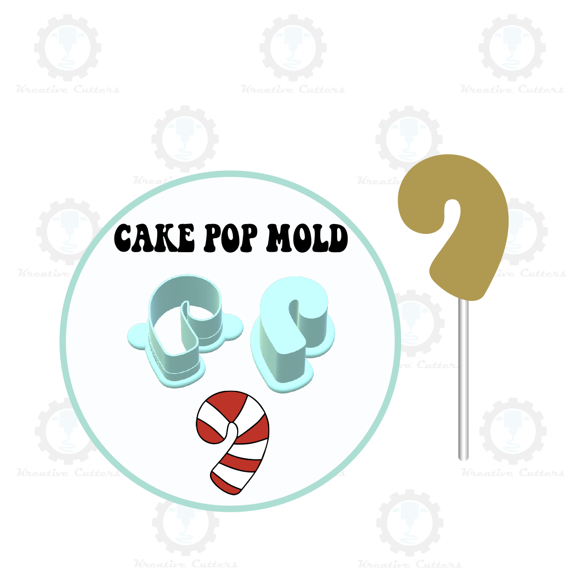 Christmas Candy Cane Cake Pop Mold | Deluxe Cutter, Popper