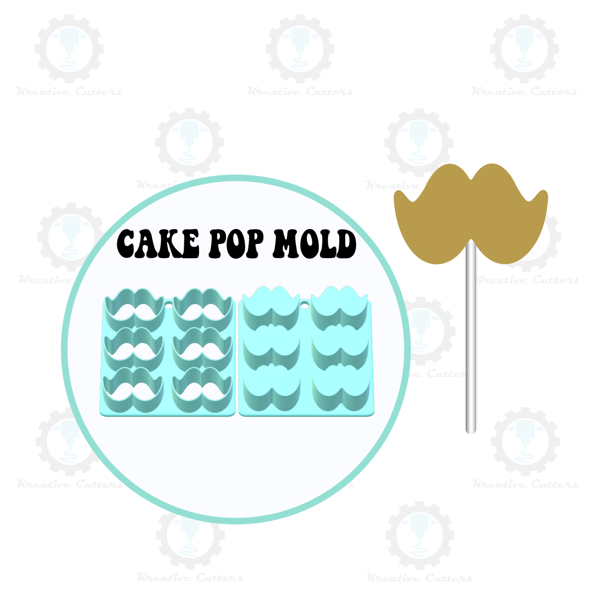 Mustache Cake Pop Mold | Single or Multi-popper