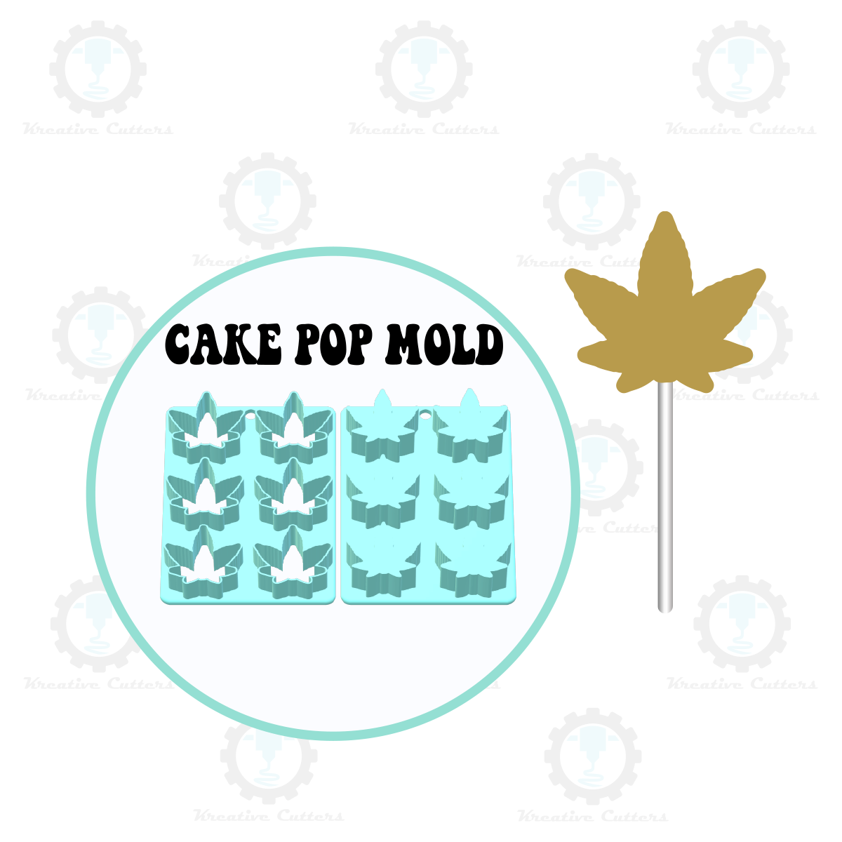 Bud Leaf Cake Pop Mold | Deluxe Cutter, Popper, and Tray Option