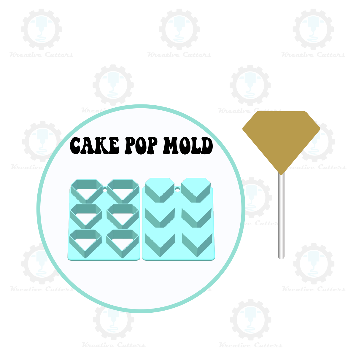 Diamond Cake Pop Mold | Deluxe Cutter, Popper, and Tray Option