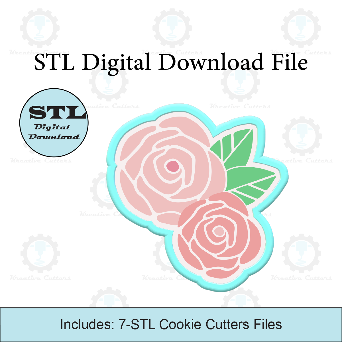 Rose Cluster Cookie Cutters | STL File