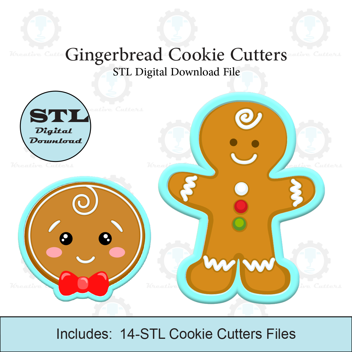Gingerbread man Cookie Cutters | STL File