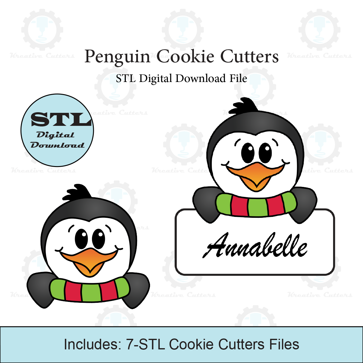 Penguin Cookie Cutter Set | STL File