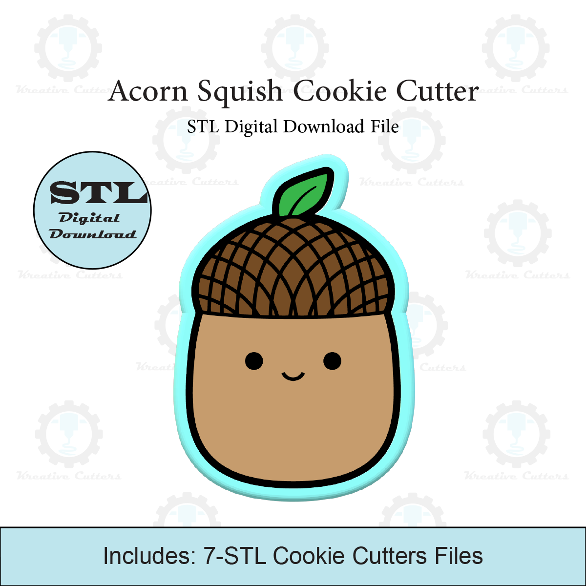 Acorn Squish Cookie Cutter | STL File