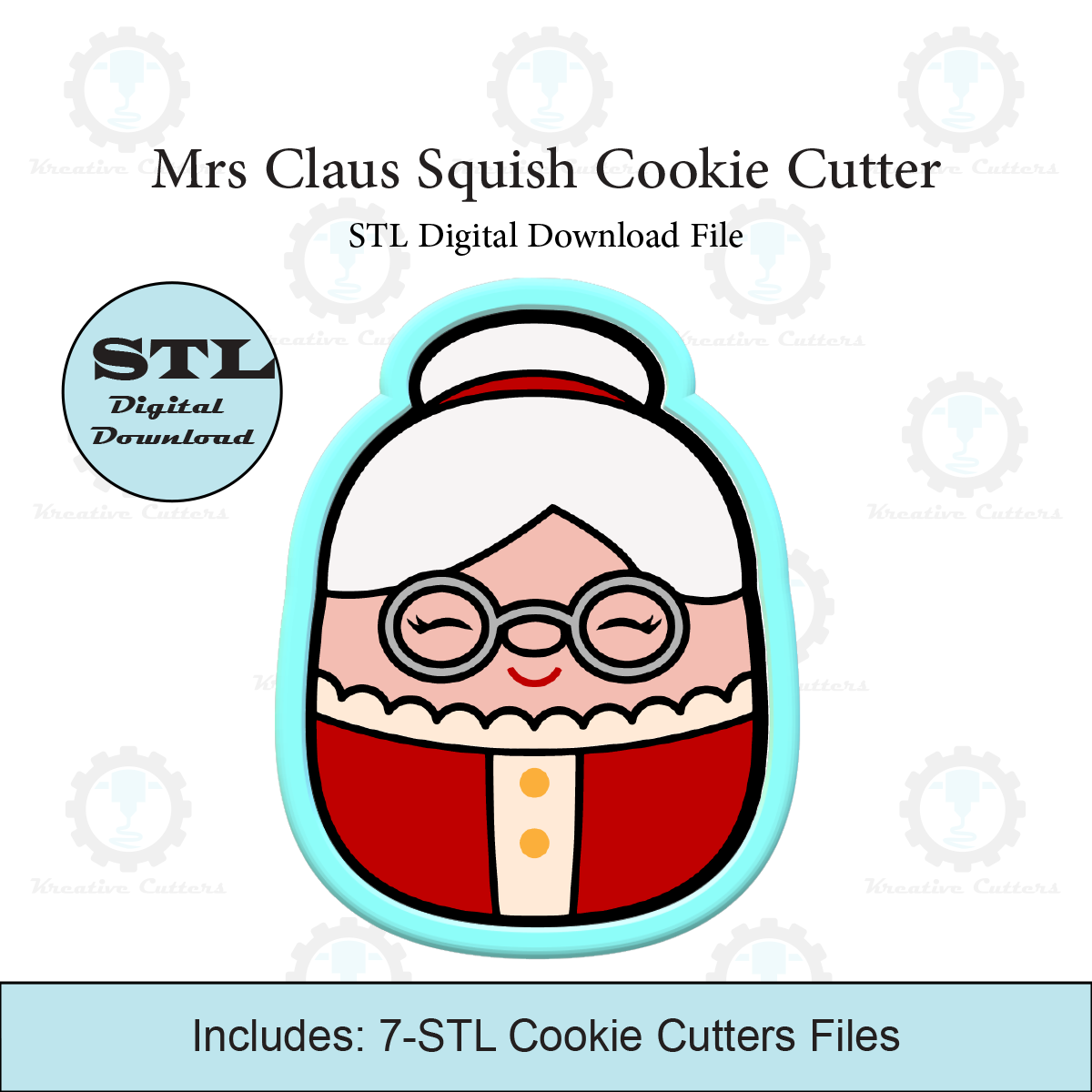 Mrs Claus Cookie Cutter | STL File
