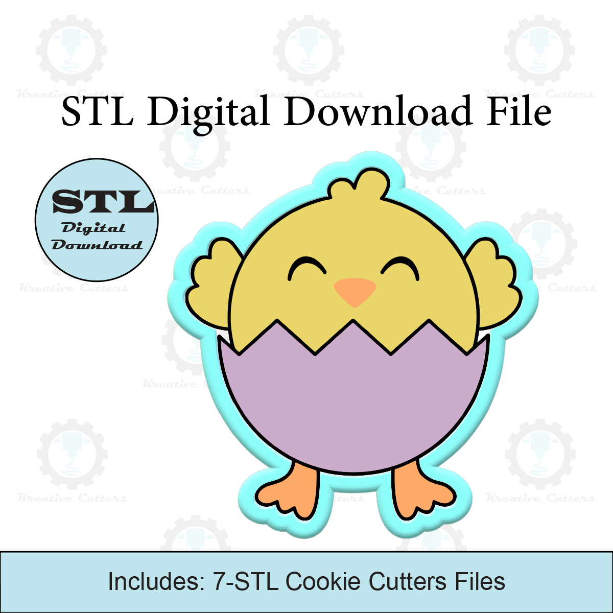 Chick in Egg Cookie Cutter | STL File