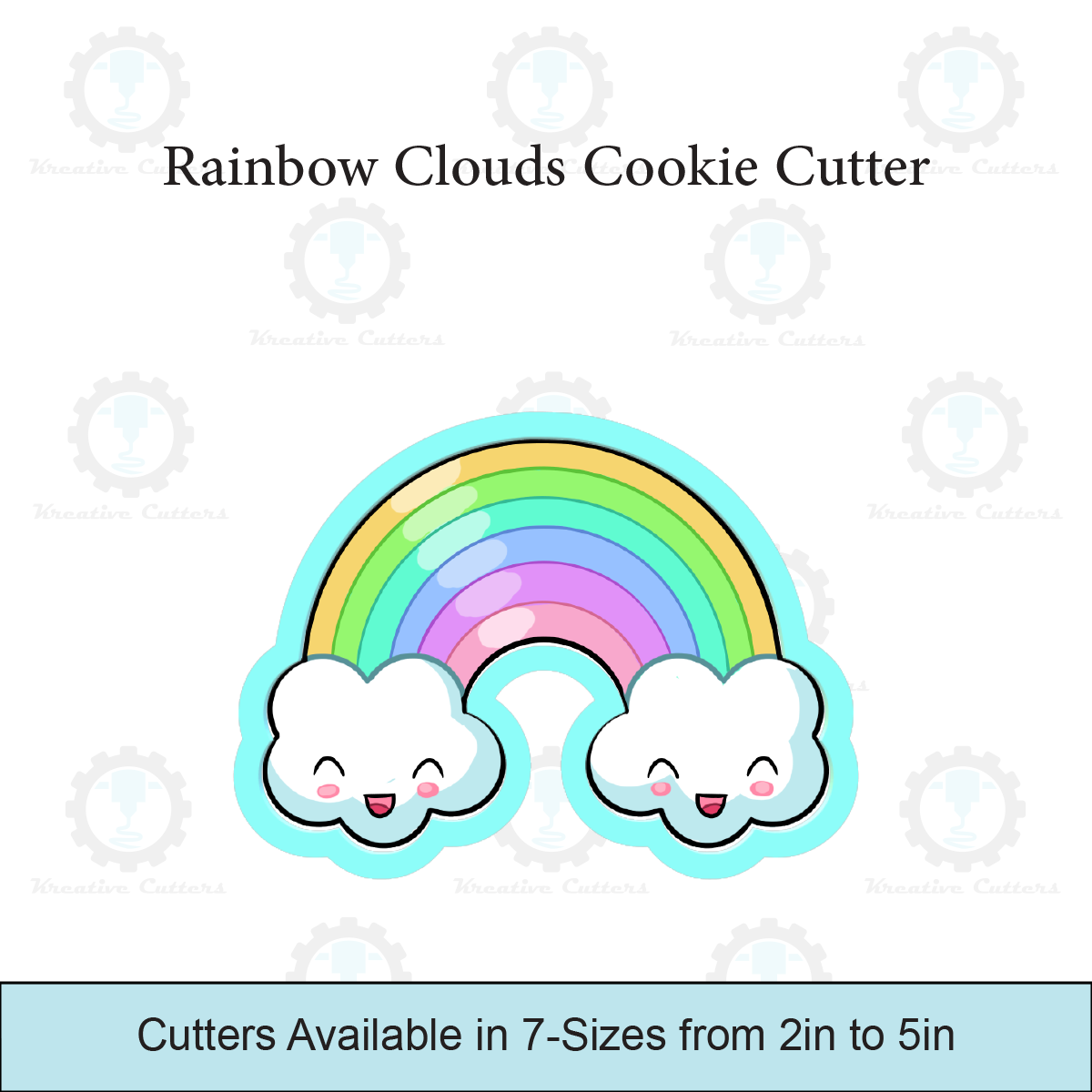 Rainbow Clouds Cookie Cutter