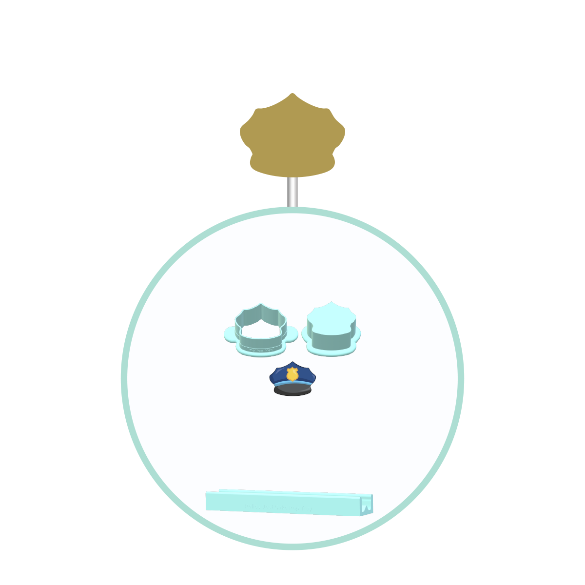Police Cake Pop Molds | Deluxe Cutter, Popper, and Tray Option