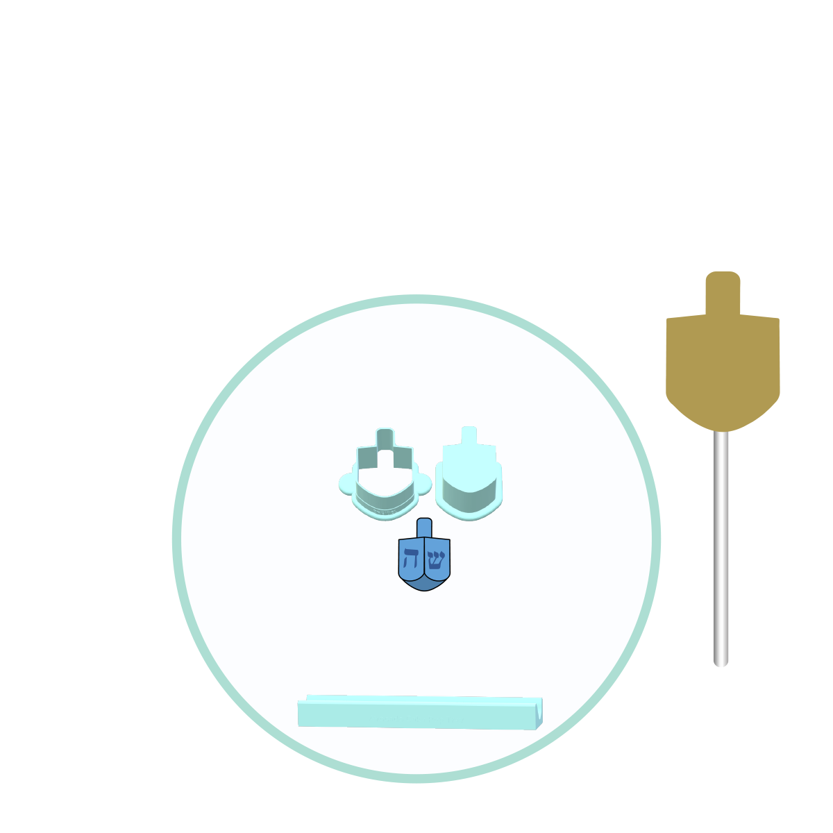Jewish Hanukkah Cake Pop Molds | Deluxe Cutter, Popper, and Tray Option