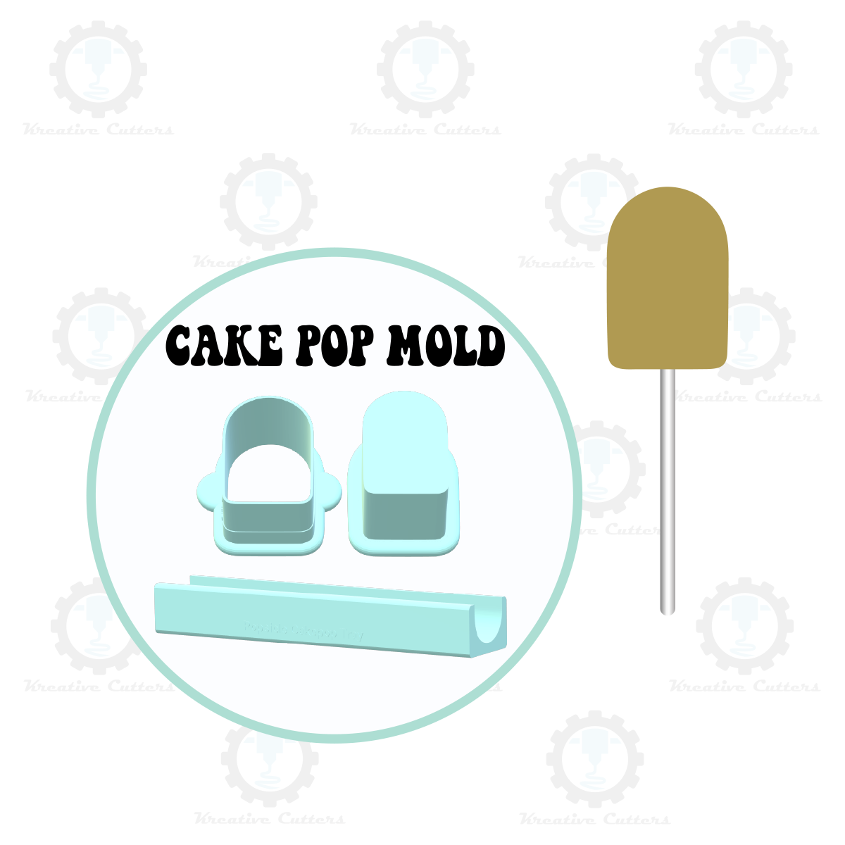 Popsicle Cake Pop Mold | Small 2in x 1.3in Deluxe Cutter, Popper and Tray