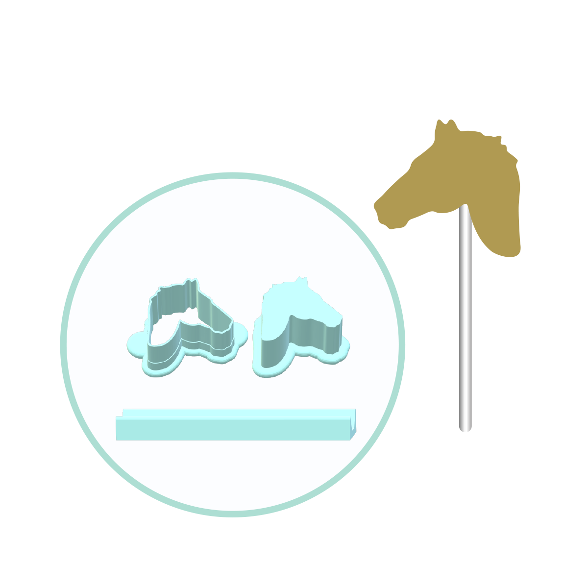 Horse Cake Pop Mold | Deluxe Cutter, Popper, and Tray Option