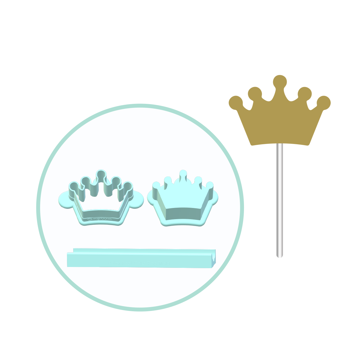 Tiara Crown Cake Pop Mold | Deluxe Cutter, Popper, and Tray Option
