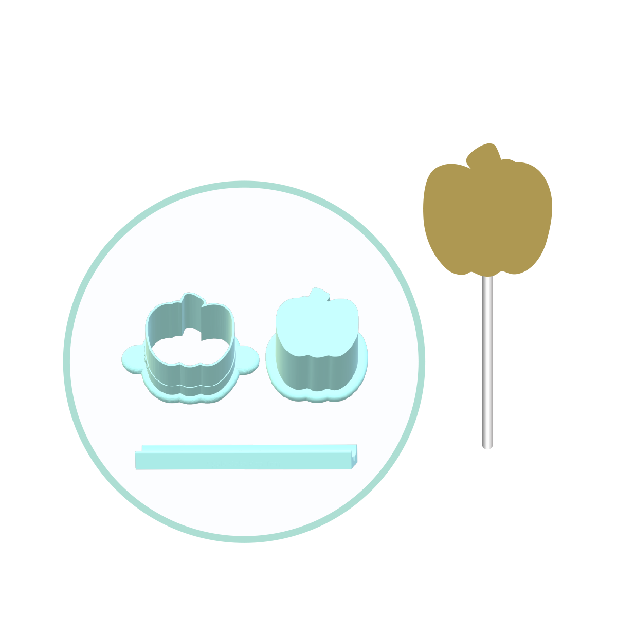 Apple Cake Pop Mold | Deluxe Cutter, Popper, and Tray Option