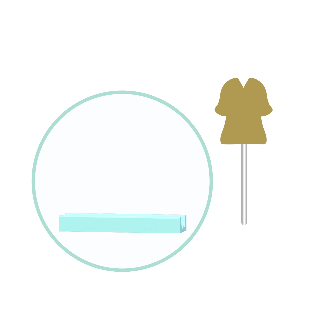 Graduation Gown Cake Pop Mold tray