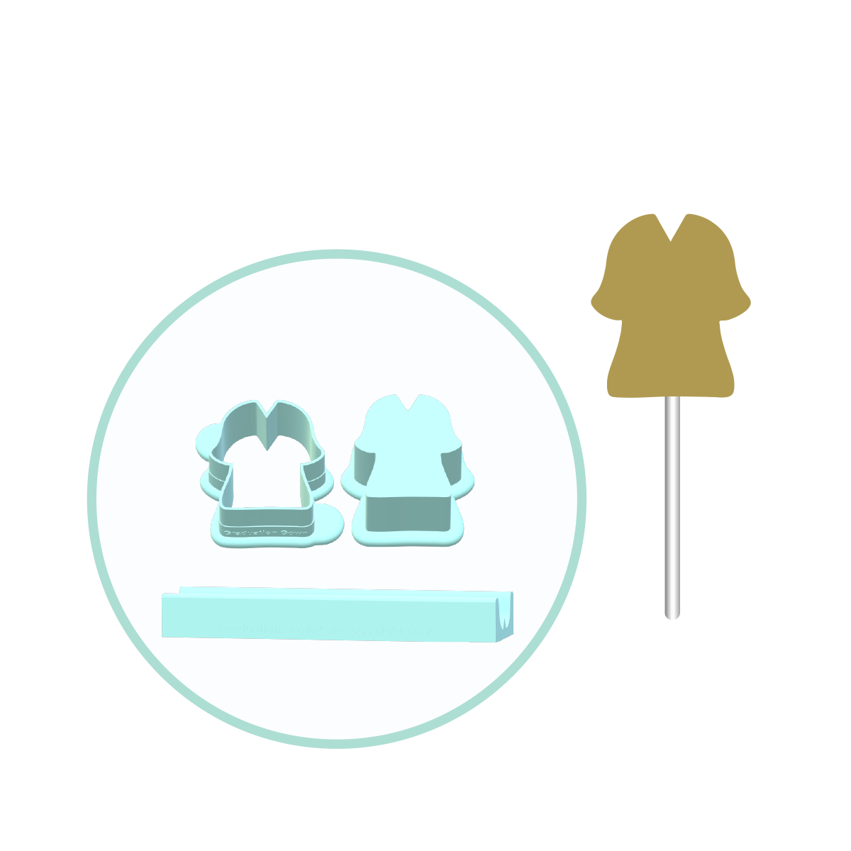 Graduation Gown Cake Pop Mold and Tray