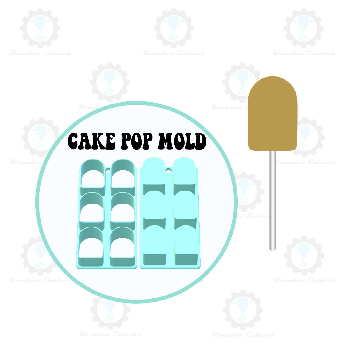 Popsicle Cake Pop Mold | Small 2in x 1.3in Deluxe Cutter, Popper and Tray