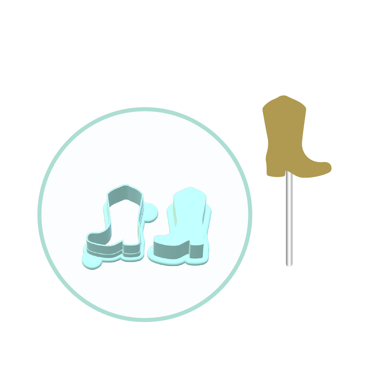 Cowboy Boot Cake Pop Mold | Deluxe Cutter, Popper