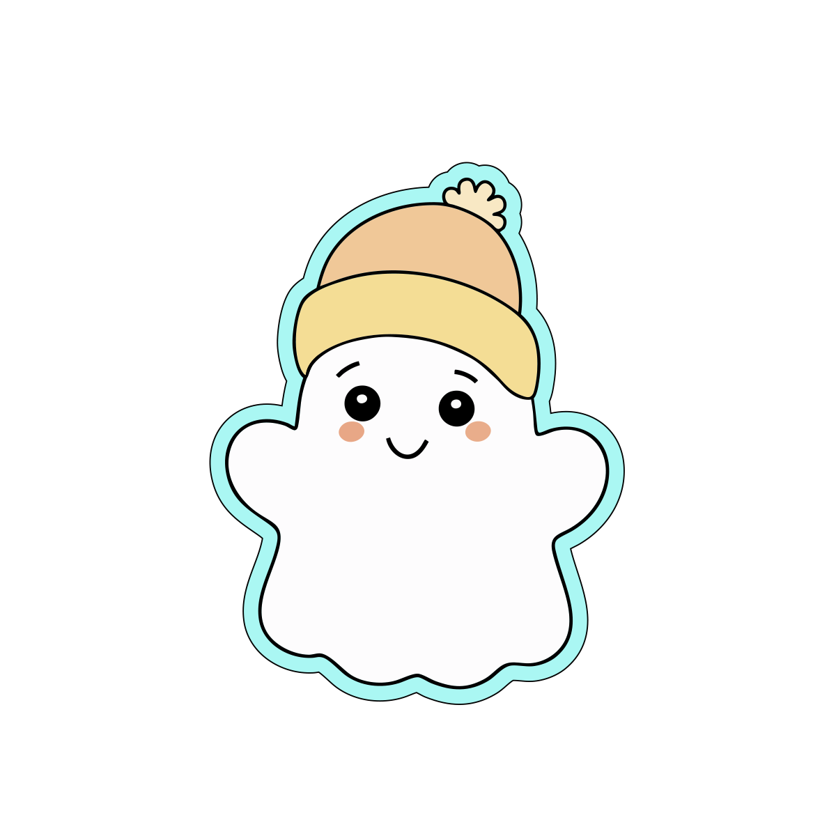 Ghost with Beanie Cookie Cutters