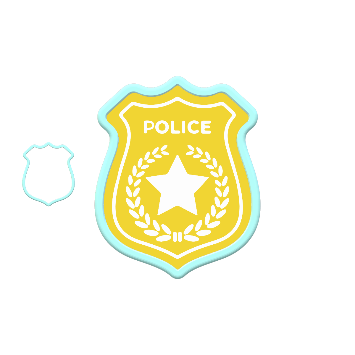 Police Badge Cutter with Stamp Option