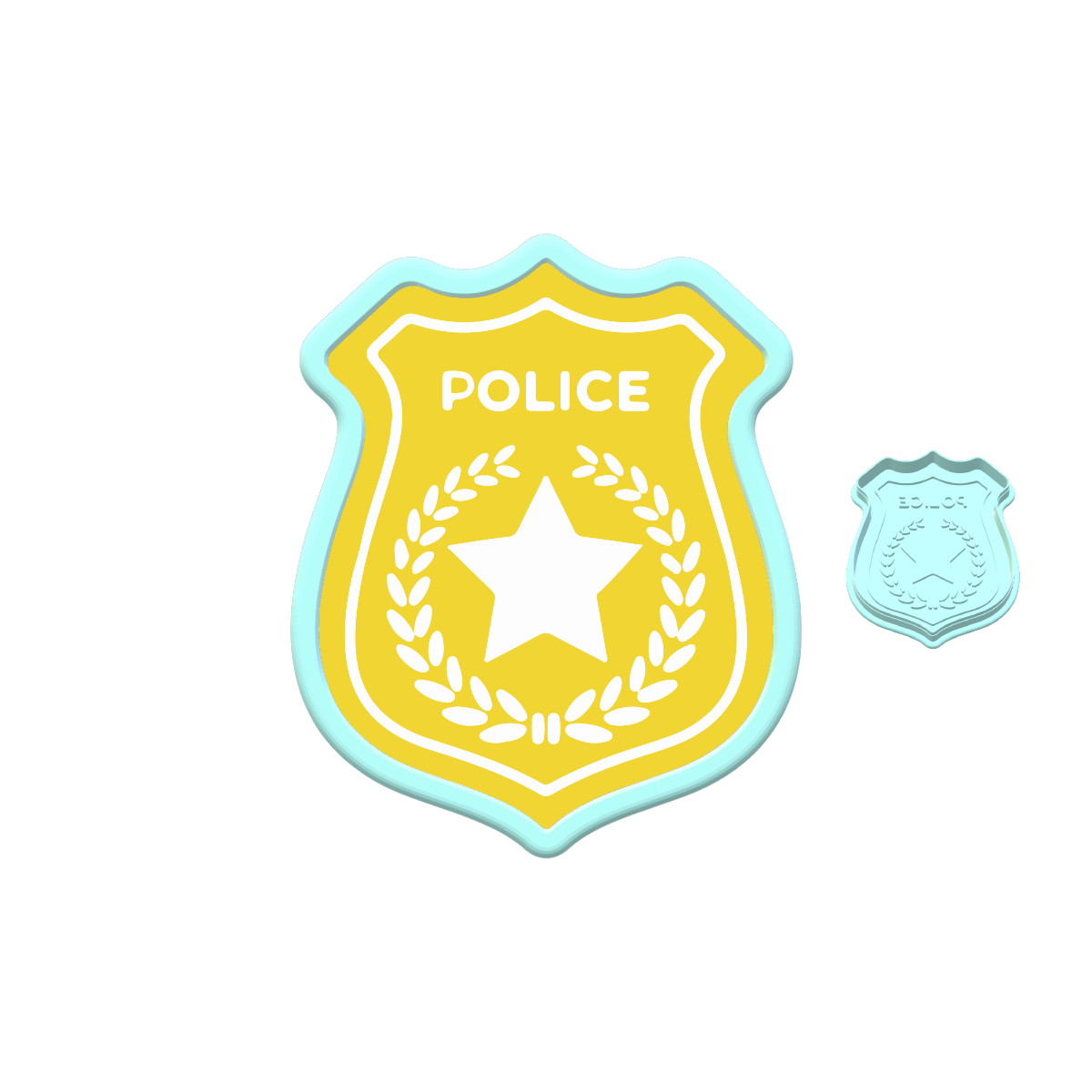 Police Badge Cutter with Stamp Option