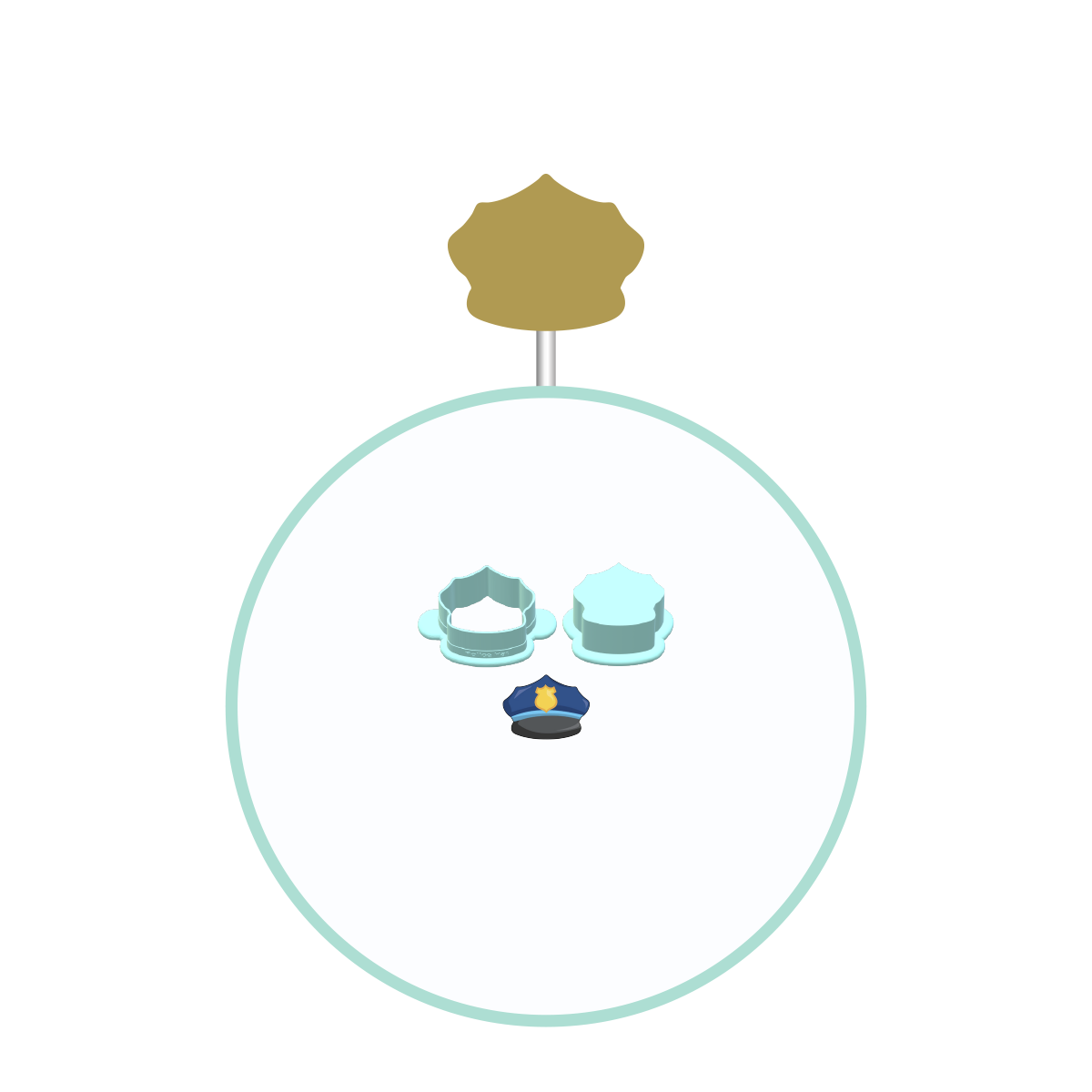 Police Cake Pop Molds | Deluxe Cutter, Popper, and Tray Option