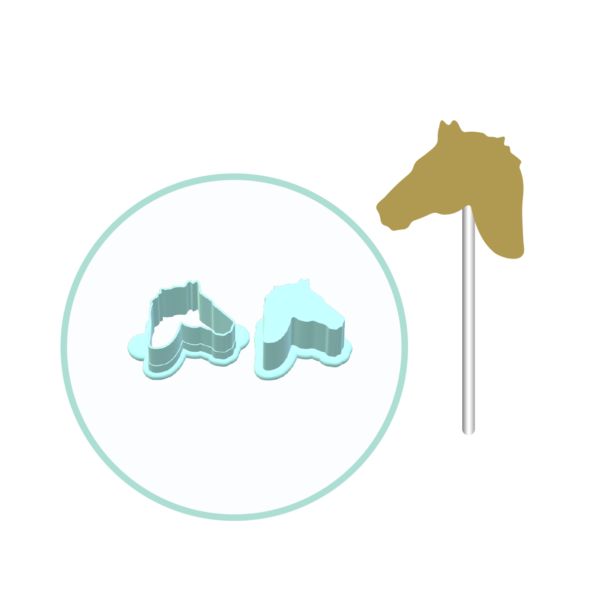 Horse Cake Pop Mold | Deluxe Cutter, Popper, and Tray Option