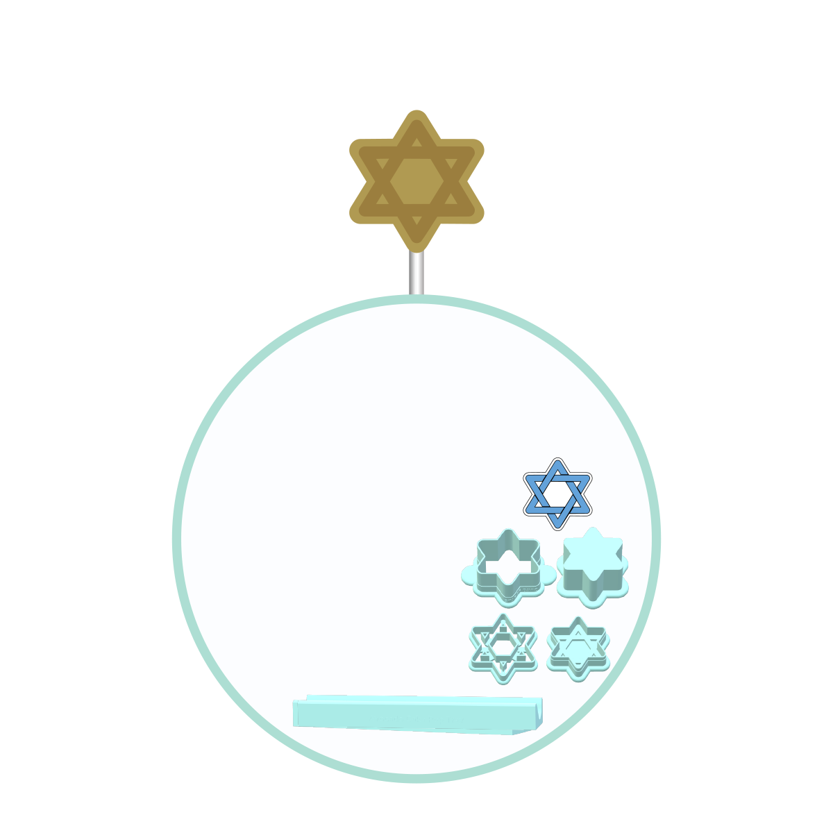 Jewish Hanukkah Cake Pop Molds | Deluxe Cutter, Popper, and Tray Option