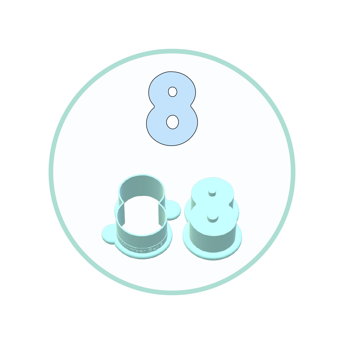 Number Cake Pop Mold with Embosser | Deluxe Cutter and Popper