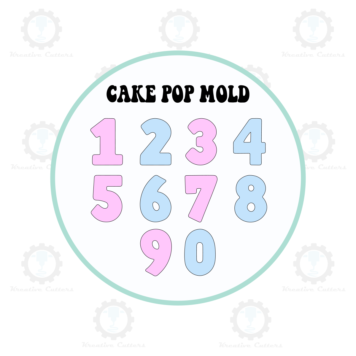 Number Cake Pop Mold with Embosser | Deluxe Cutter and Popper