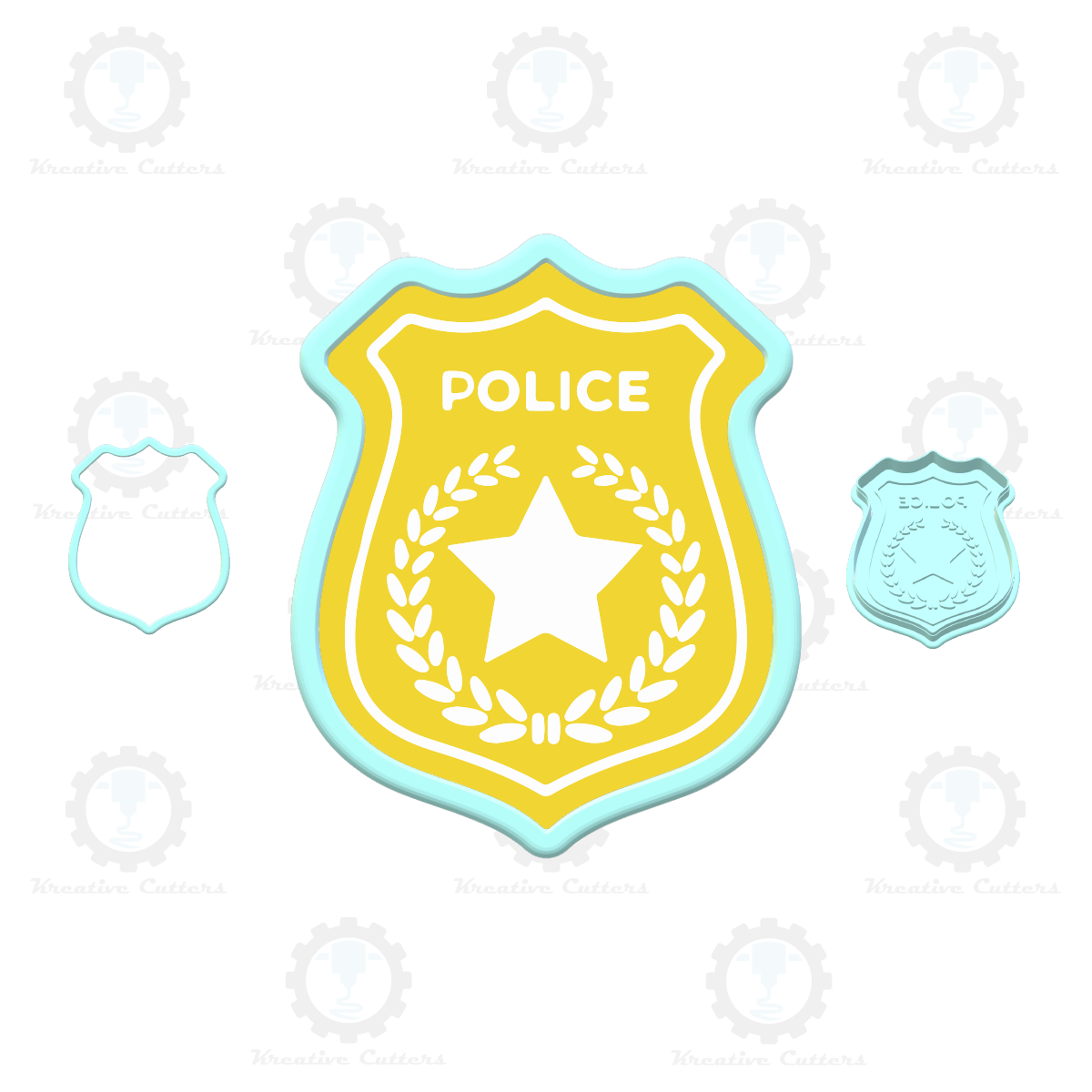 Police Badge Cutter with Stamp Option